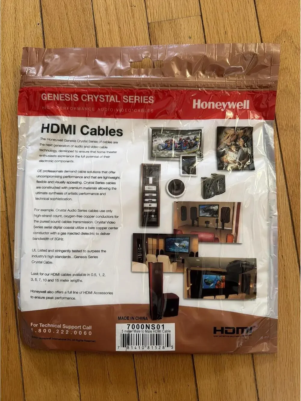 Honeywell Genesis Crystal Series HDMI Cable 0.5 (1.6 ft) Meter Male to Male
